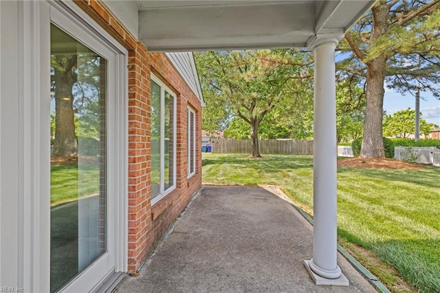 view of patio / terrace with fence