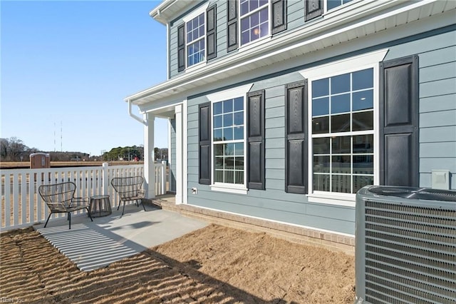 view of patio / terrace with central AC