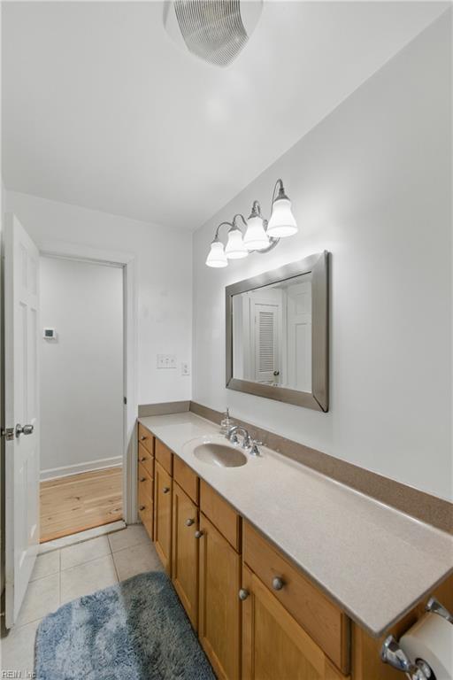 1601 Upton Pl, Suffolk, VA 23433 - bathroom with tile patterned floors, vanity, and visible vents