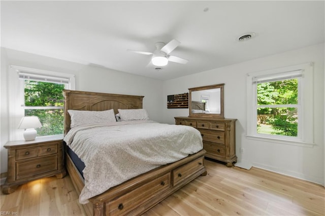 1601 Upton Pl, Suffolk, VA 23433 - bedroom with multiple windows, light wood-type flooring, and visible vents