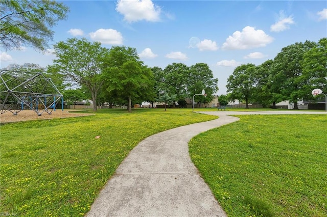 view of home's community featuring a yard