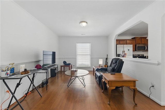 living room featuring wood finished floors