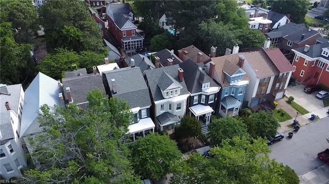 aerial view of residential area