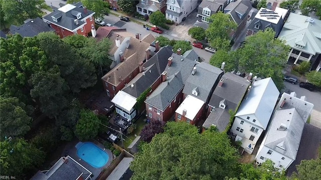 aerial view of residential area