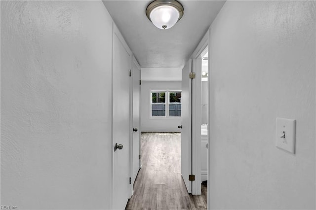 corridor featuring wood finished floors