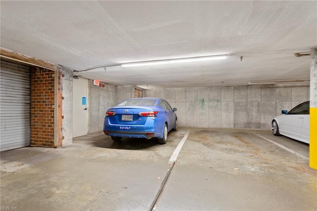 view of parking garage