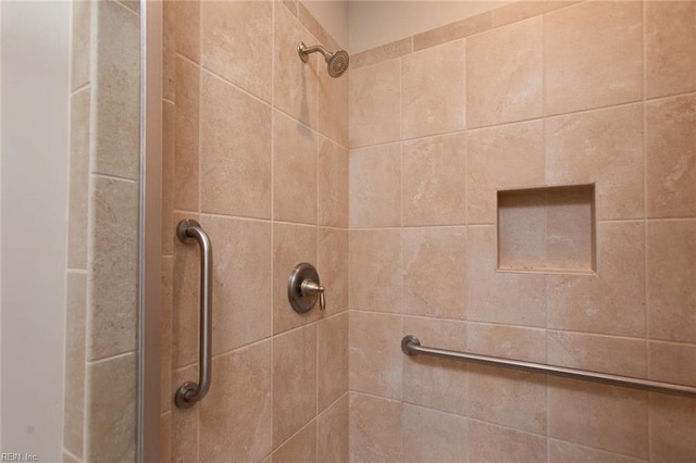 room details with tiled shower