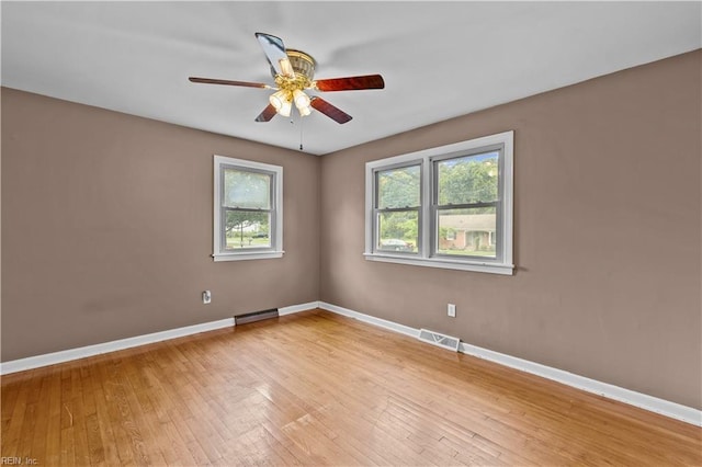 209 Jarvis Rd, Chesapeake, VA 23323 - empty room featuring a ceiling fan, baseboards, and light wood-style floors