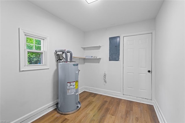 728 23rd St, Newport News, VA 23607 - utility room with electric water heater and electric panel