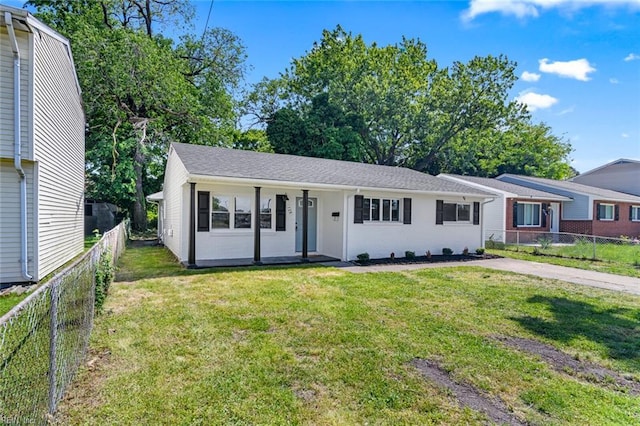 728 23rd St, Newport News, VA 23607 - view of front of property with covered porch, fence, and a front yard