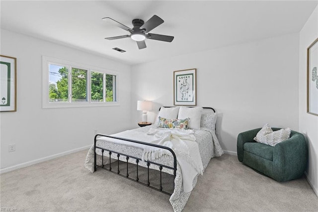 728 23rd St, Newport News, VA 23607 - bedroom featuring baseboards, ceiling fan, visible vents, and carpet