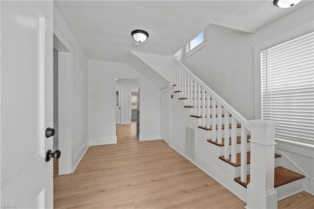 325 S Main St, Suffolk, VA 23434 - stairway with wood finished floors and baseboards
