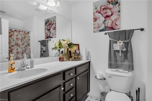 2808 Baldwin Dr, Chesapeake, VA 23321 - full bath with curtained shower, vanity, toilet, and visible vents