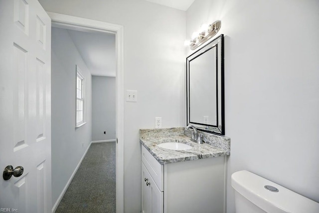 937 Sherry Cir, Newport News, VA 23608 - half bath with vanity, toilet, and baseboards