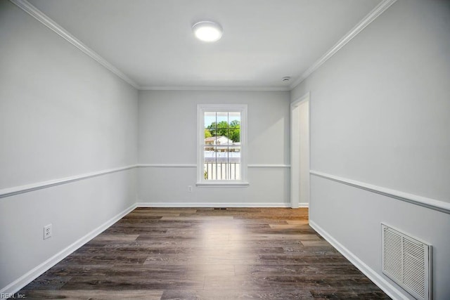 937 Sherry Cir, Newport News, VA 23608 - empty room with crown molding, visible vents, wood finished floors, and baseboards