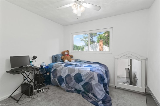120 Commodore Dr, Hampton, VA 23669 - bedroom with carpet floors, ceiling fan, and baseboards