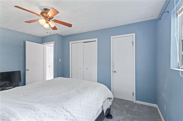120 Commodore Dr, Hampton, VA 23669 - carpeted bedroom featuring baseboards and a ceiling fan