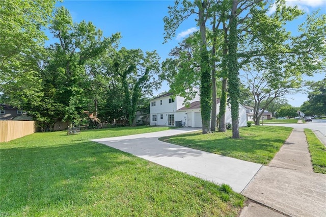 120 Commodore Dr, Hampton, VA 23669 - view of yard with a garage