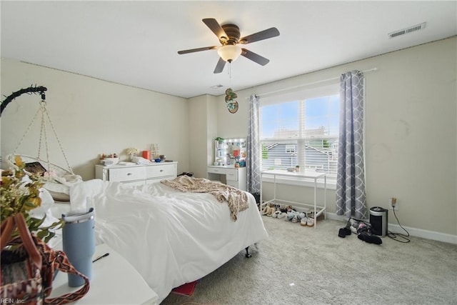 1725 Burson Dr, Chesapeake, VA 23323 - carpeted bedroom with baseboards and a ceiling fan