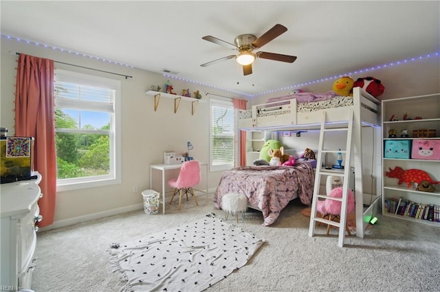1725 Burson Dr, Chesapeake, VA 23323 - carpeted bedroom featuring baseboards and ceiling fan