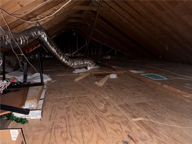 view of attic