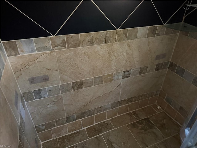 bathroom view of a tile shower