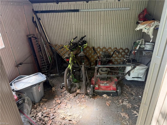 view of storage