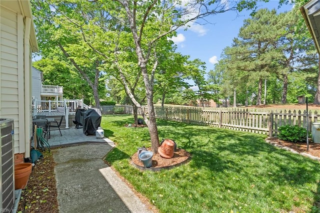 view of yard featuring a patio area
