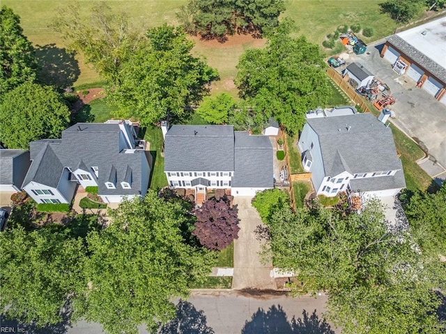 aerial view of residential area