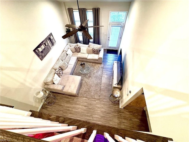 3432 Foxglove Dr, Toano, VA 23168 - living room with wood finished floors and baseboards