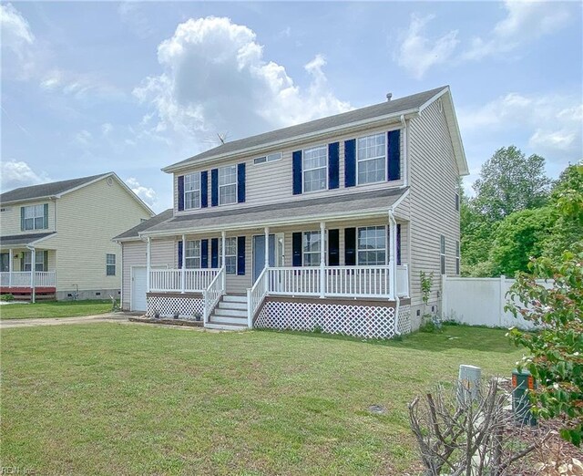 1242 Woods Edge Cir, Suffolk, VA 23434 - view of front of property with a porch and an attached garage