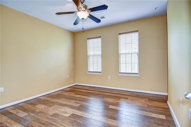 1400 Granby St Unit 309, Norfolk, VA 23510 - spare room with hardwood / wood-style flooring, baseboards, and ceiling fan