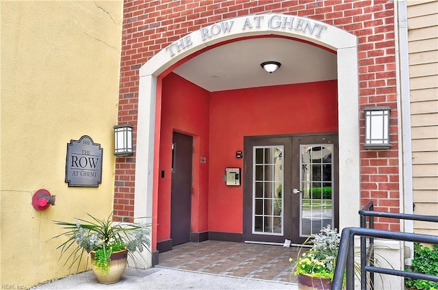 1400 Granby St Unit 309, Norfolk, VA 23510 - doorway to property featuring french doors and brick siding