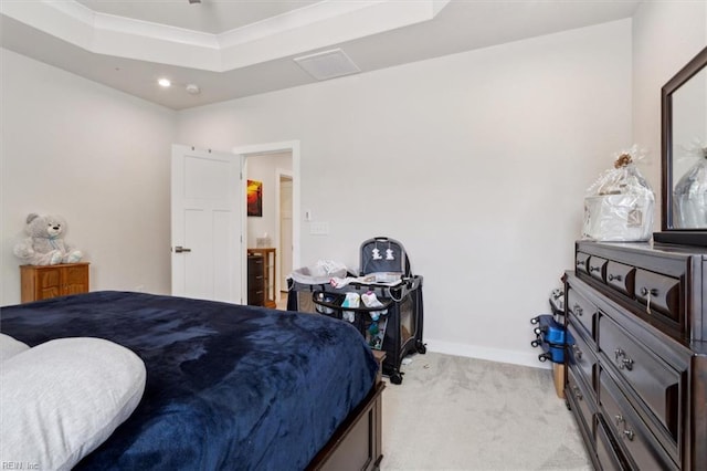 909 Porte Crayon St, Chesapeake, VA 23323 - bedroom featuring light colored carpet, a raised ceiling, baseboards, and recessed lighting