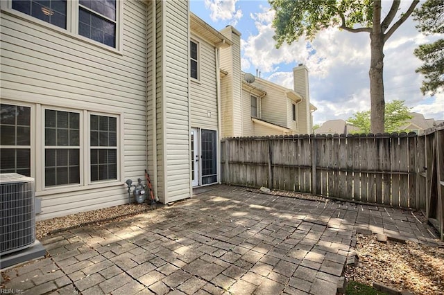 112 Two Turkey Run, Yorktown, VA 23692 - view of patio / terrace with a fenced backyard and central air condition unit