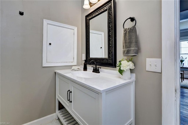 421 2nd St, West Point, VA 23181 - bathroom featuring vanity and baseboards