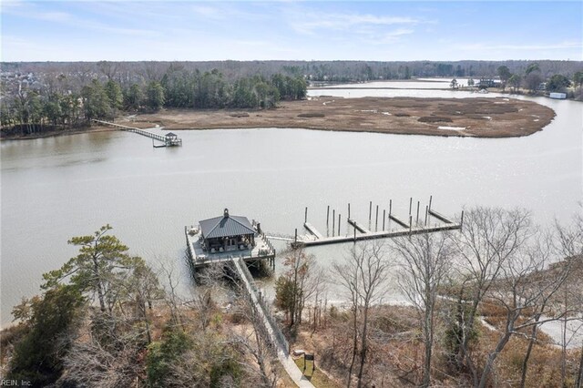 bird's eye view of a nearby body of water