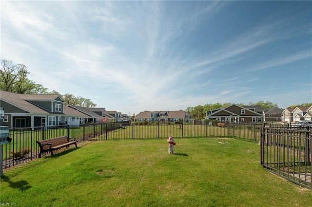 view of yard with a residential view