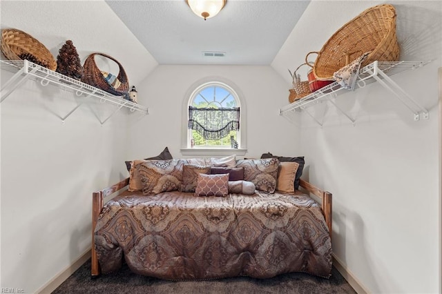 2234 Creekway Dr, Smithfield, VA 23430 - carpeted bedroom featuring baseboards and lofted ceiling