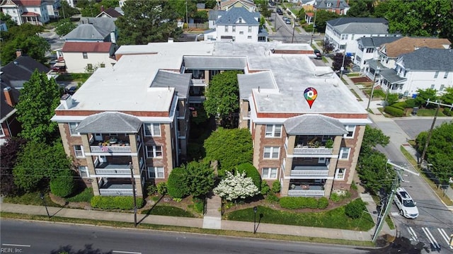 aerial perspective of suburban area