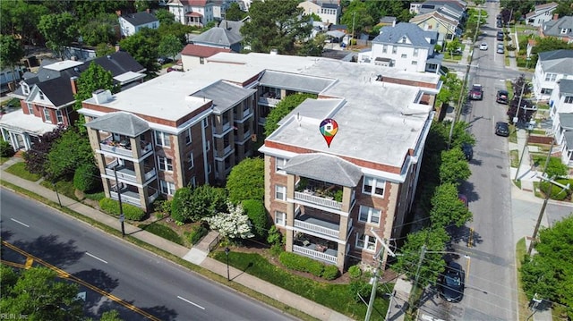 aerial view of residential area