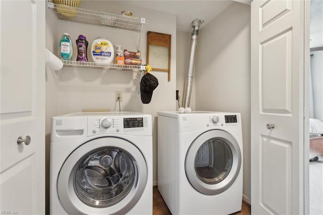 washroom featuring separate washer and dryer