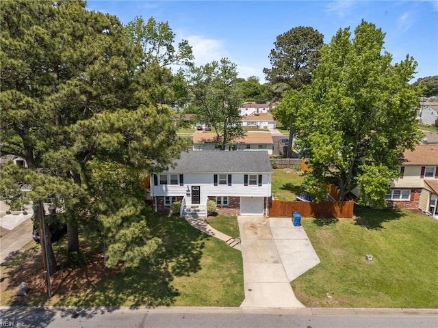 view from above of property