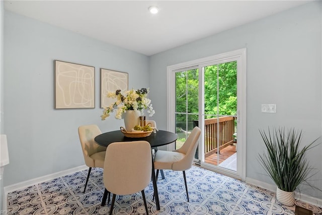 703 Lakeview Cv, Smithfield, VA 23430 - dining space with baseboards and recessed lighting