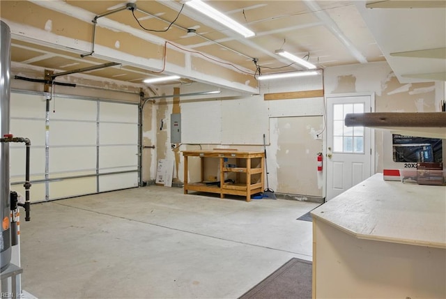 garage featuring electric panel