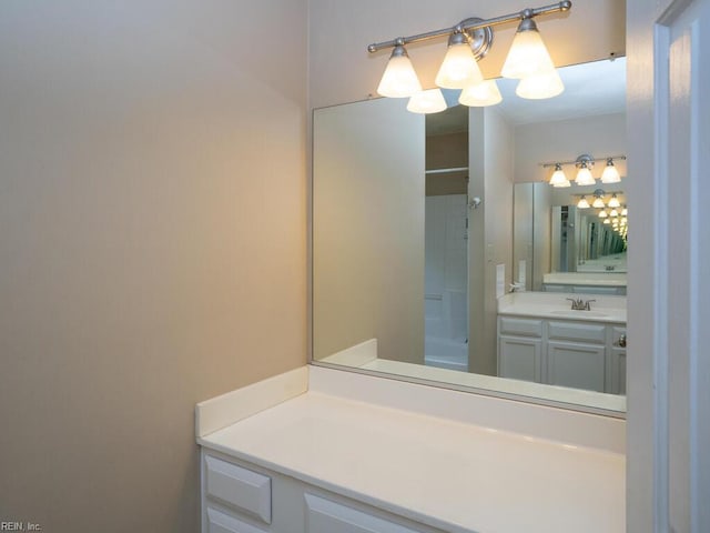 full bath with vanity and shower / bath combination