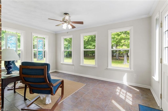 sunroom / solarium featuring healthy amount of natural light