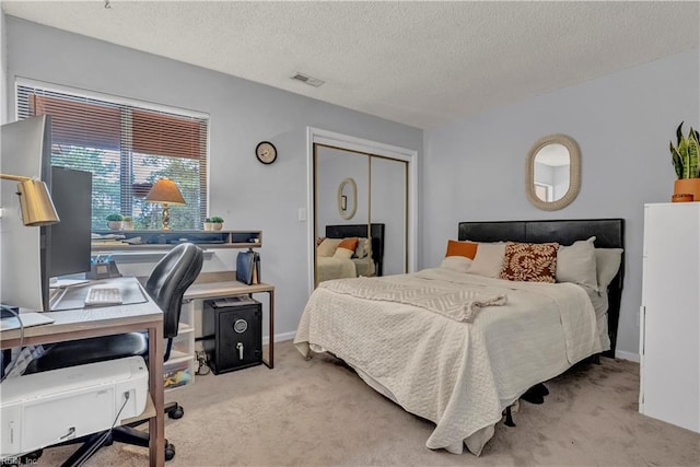 3032 Cape Henry Ct, Virginia Beach, VA 23451 - carpeted bedroom featuring a desk, a closet, a textured ceiling, and baseboards