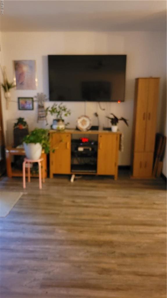 living room with wood finished floors