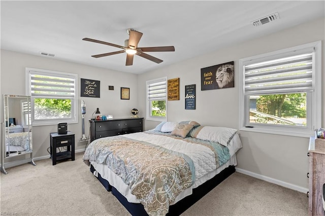 3701 Edinburgh Dr, Virginia Beach, VA 23452 - bedroom featuring light carpet, baseboards, and a ceiling fan